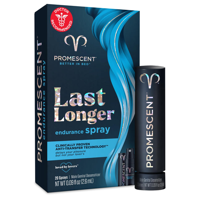 Promescent Desensitizing Delay Spray for Men Clinically Proven to Help You Last Longer in Bed - Better Maximized Sensation + Prolong Climax for Him, 2.6 ml